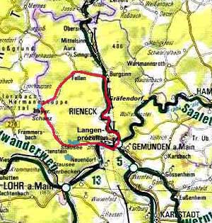 radwanderung sinntal